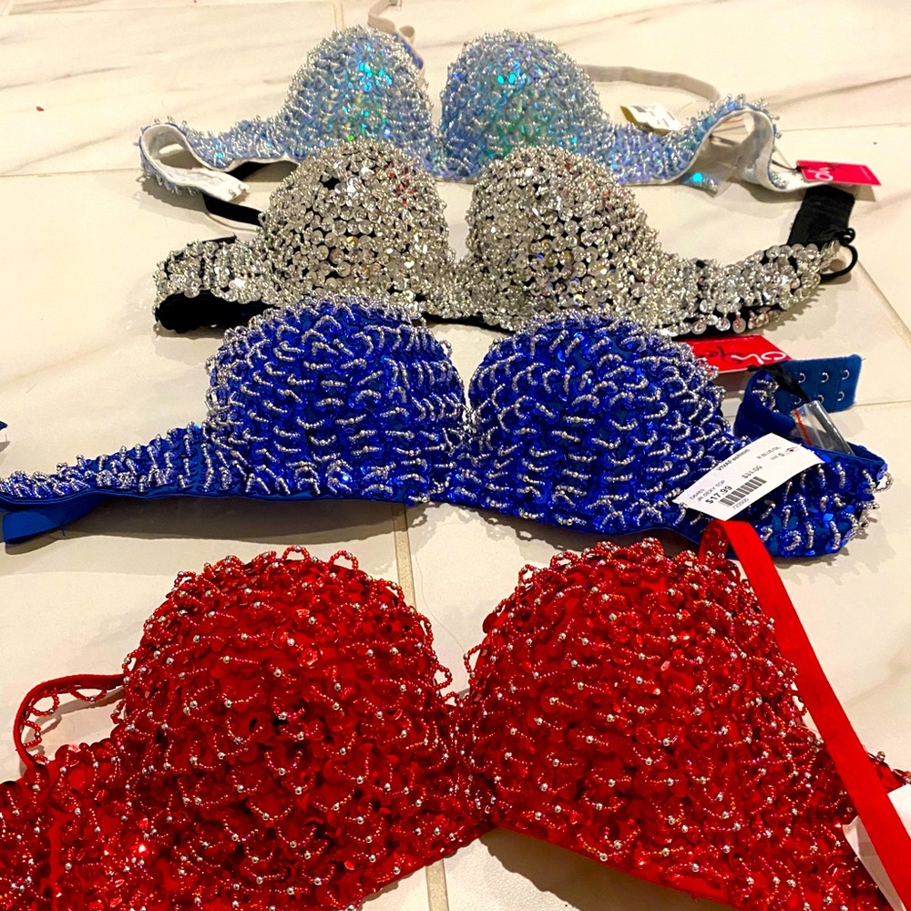 Sequined bras!